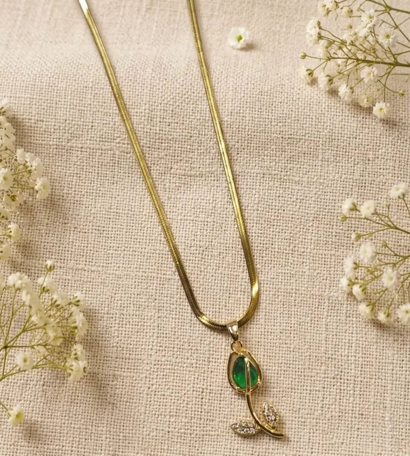 Premium tulip with snake chain