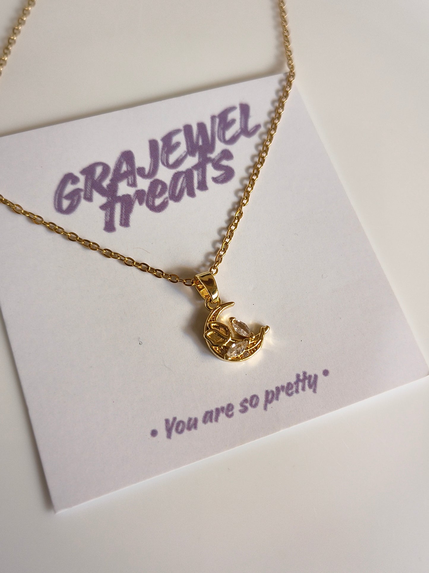 Mini Floral moon chain