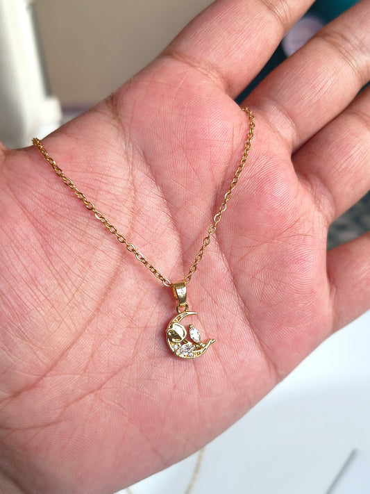 Mini Floral moon chain