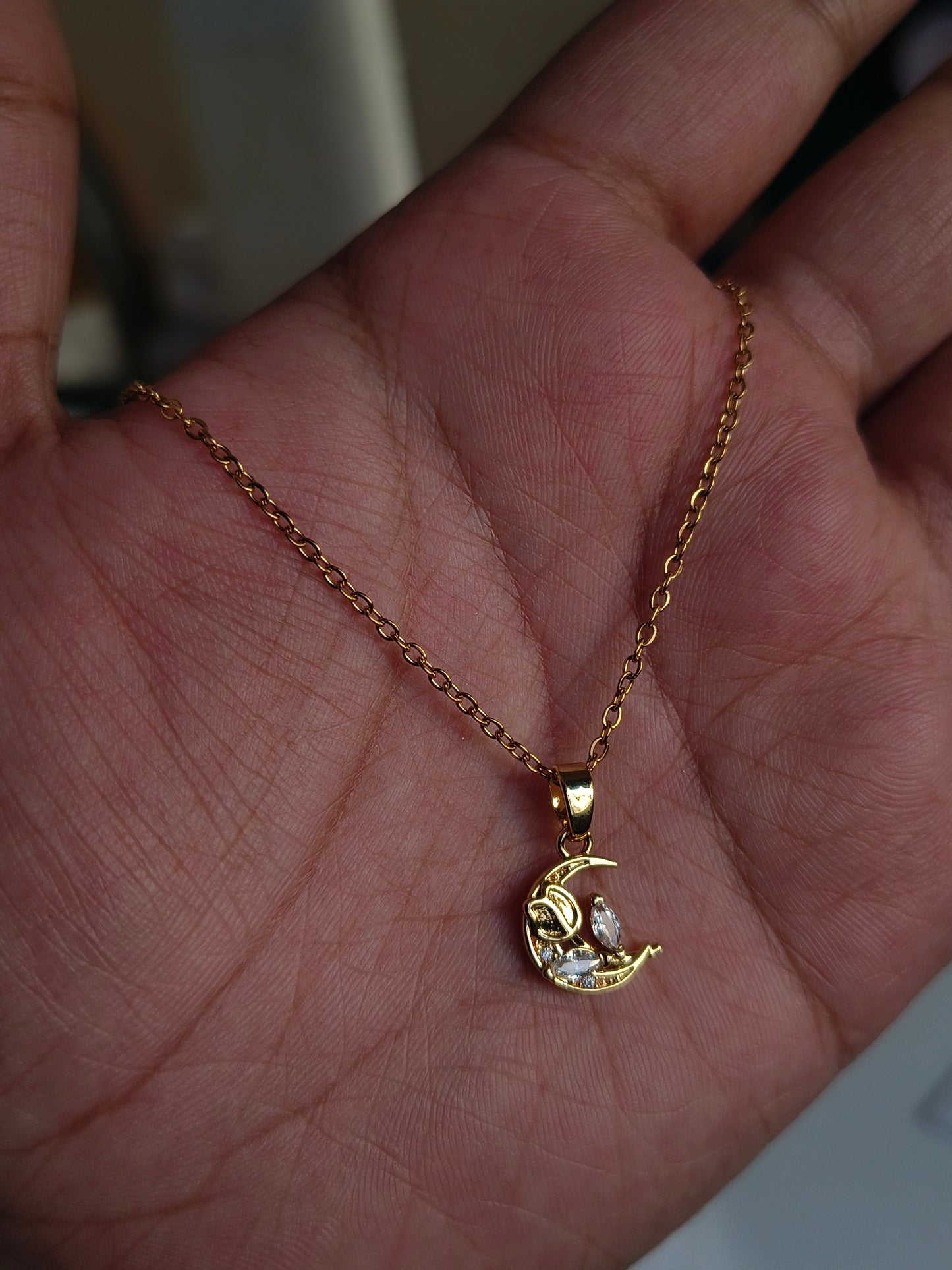Mini Floral moon chain